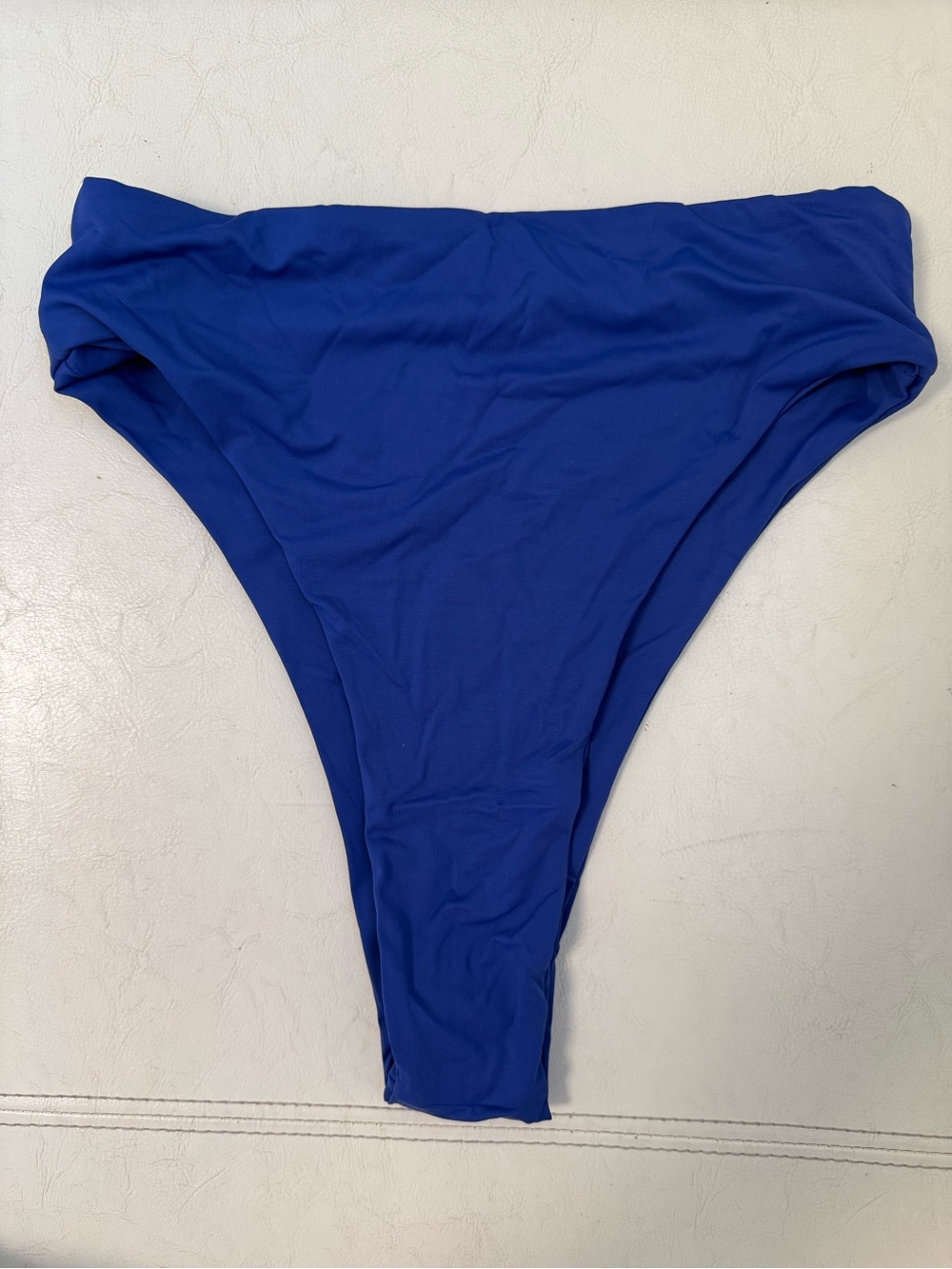NWT 437 Aubrey High Waisted Bikini Bottoms - Cobalt Blue